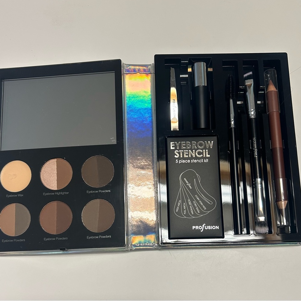 Profusion Cosmetics Brown Brow Palette with Essential Tools